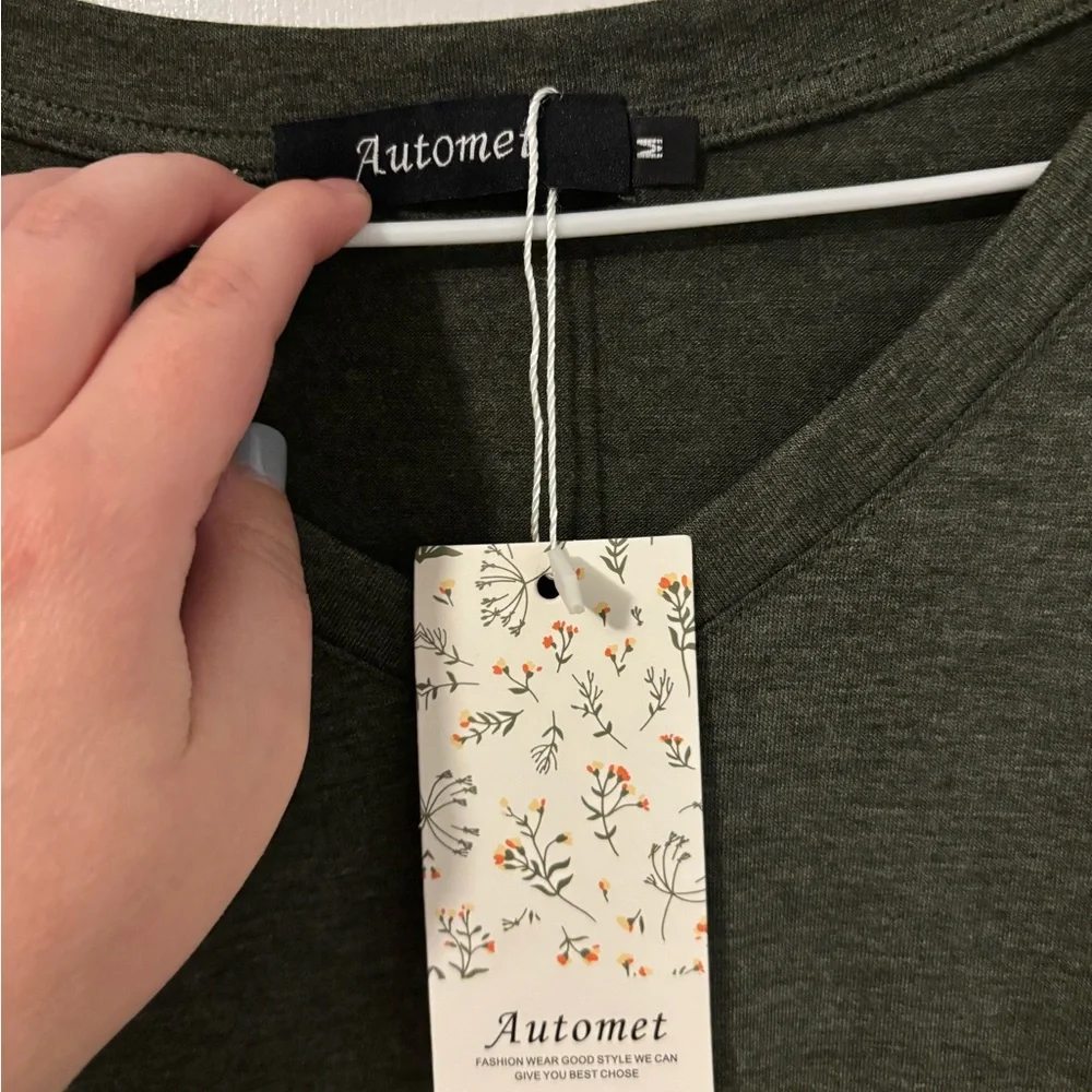 Joules Forest Green V-Neck Short Sleeve Tee - Picture 2 of 3